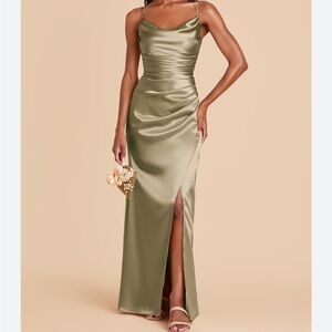 Birdy Grey Lydia Moss Green Cowl Neck Dress